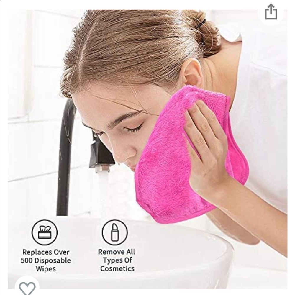 Makeup remover purple cloth microfiber reusable